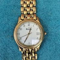 Orologio Bulova vintage quarzo cinturino oro