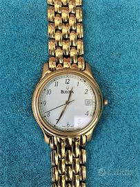 Orologio Bulova vintage quarzo cinturino oro