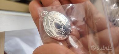 ciondolo porta foto argento 