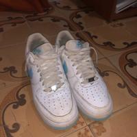 Nike Airforce 1 bianche e azzurre