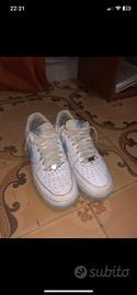 Nike Airforce 1 bianche e azzurre