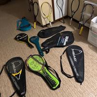 Lotto di sette racchette con borsone Nike