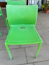 4 sedie Magis Air Chair verde chiaro