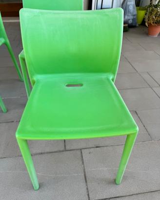 4 sedie Magis Air Chair verde chiaro