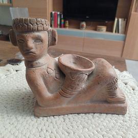 Statua maya in terracotta vintage