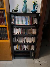 Mobile nero porta CD/DVD/ e videocassette 