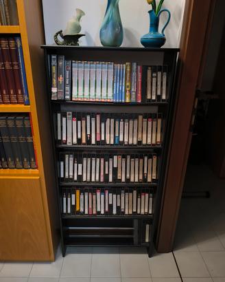 Mobile nero porta CD/DVD/ e videocassette 