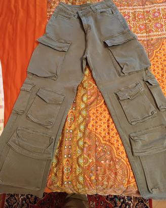 pantaloni cargo jeans 
