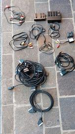 10 cavi scart + altri cavi + centraline scart