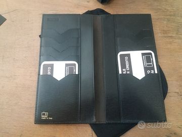 Valextra portafoglio da uomo in pelle colore nero