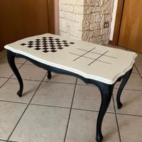 Tavolino caffè con scacchiera