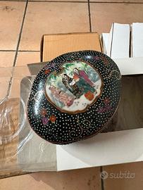Scatola Portagioie Ceramica Stile Satsuma