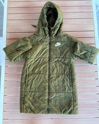Nike piumino lungo verde taglia M double face