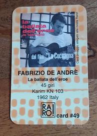 FABRIZIO DE ANDRE' CARD OMAGGIO ALLEGATO A RARO