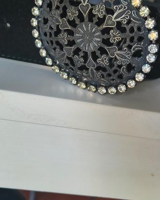 Cintura Cavalli Soul in vera pelle con Swarovski –