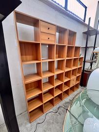 Libreria componibile a quattro moduli, anni '70
