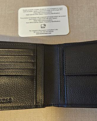 Portafoglio uomo Borbonese pelle nera RFID - NUOVO