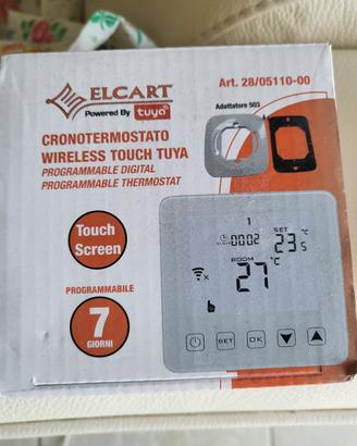 Cronotermostato wireless touch tuya
