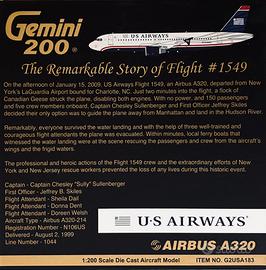 RARISSIMO - AIRBUS A320 N106US 1:200 GEMINI JETS