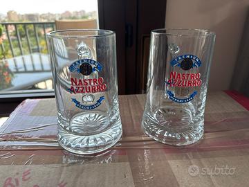 Boccali birra Nastro Azzurro Peroni originali