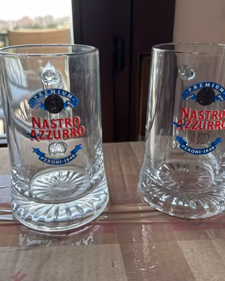 Boccali birra Nastro Azzurro Peroni originali