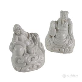 Due Figure in Porcellana Dehua 'Blanc de Chine'