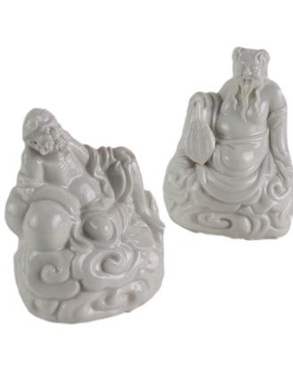 Due Figure in Porcellana Dehua 'Blanc de Chine'
