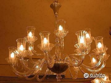 1930/'40 N. 1 Lampadario Venini 18 luci. AUTENTICO
