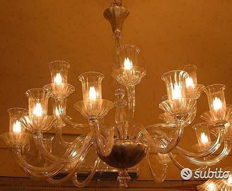 1930/'40 N. 1 Lampadario Venini 18 luci. AUTENTICO