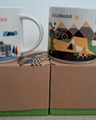 2 tazze starbucks collection Chicago e Colorado 