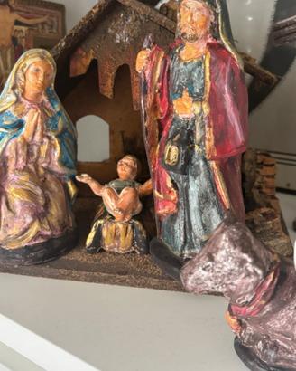 Presepe d’epoca anni 40/50 in terracotta