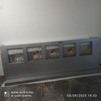 Porta scorrevole a due ante con vetri di Murano