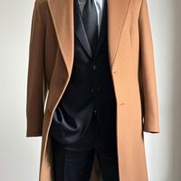 Cappotto uomo cammello Alta Sartoria Italiana