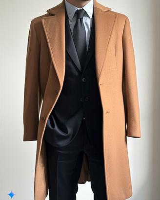 Cappotto uomo cammello Alta Sartoria Italiana