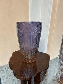 Vaso grande in vetro soffiato di murano anni 70