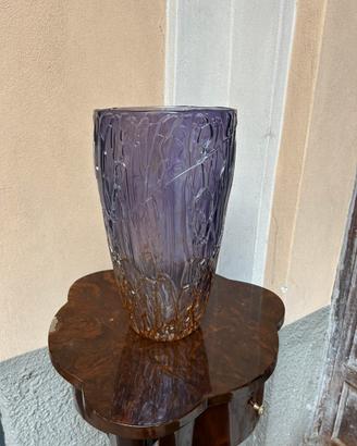 Vaso grande in vetro soffiato di murano anni 70