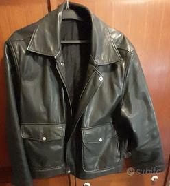 giubbotto di pelle vintage tg 54/56 varie tasche