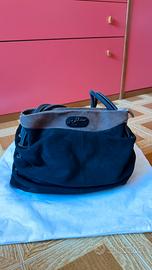 Borsa Melluso nera e tortora scamosciata