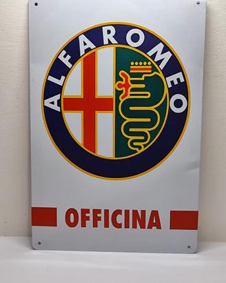 Targa Poster Alfa Romeo Metallo 20x30cm