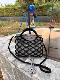 Borsa rete con pochette