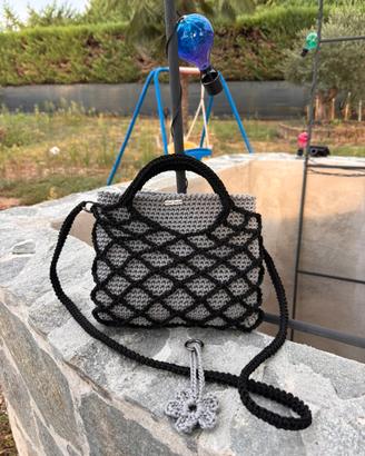 Borsa rete con pochette