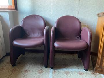 Sedie/poltrone similpelle burgundi