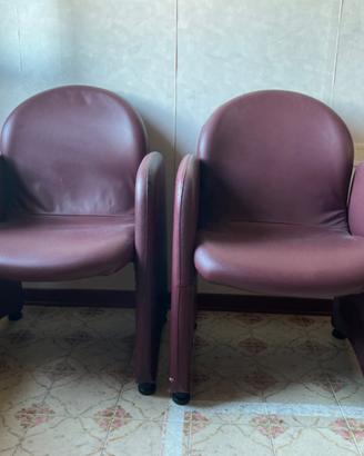 Sedie/poltrone similpelle burgundi
