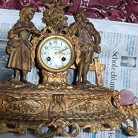 Orologio francese vintage da camino da restaurare 