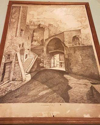 Quadro Scorcio Amelia - Originale Certificato