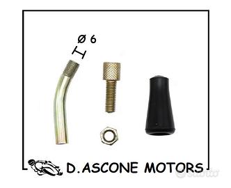 Raccordo cavo gas curva 40° per carburatore