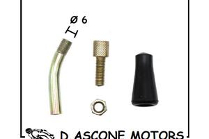Raccordo cavo gas curva 40° per carburatore