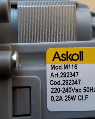 Pompa Scarico Askoll M116 Lavatrice Ariston