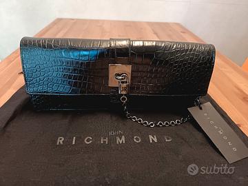 Borsa in Pelle tartarugata nera Richmond