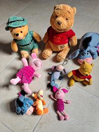 Lotto composto da 9 pupazzi di Winnie the Pooh